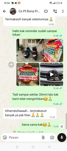 Testimonial Papan Bunga rancakole